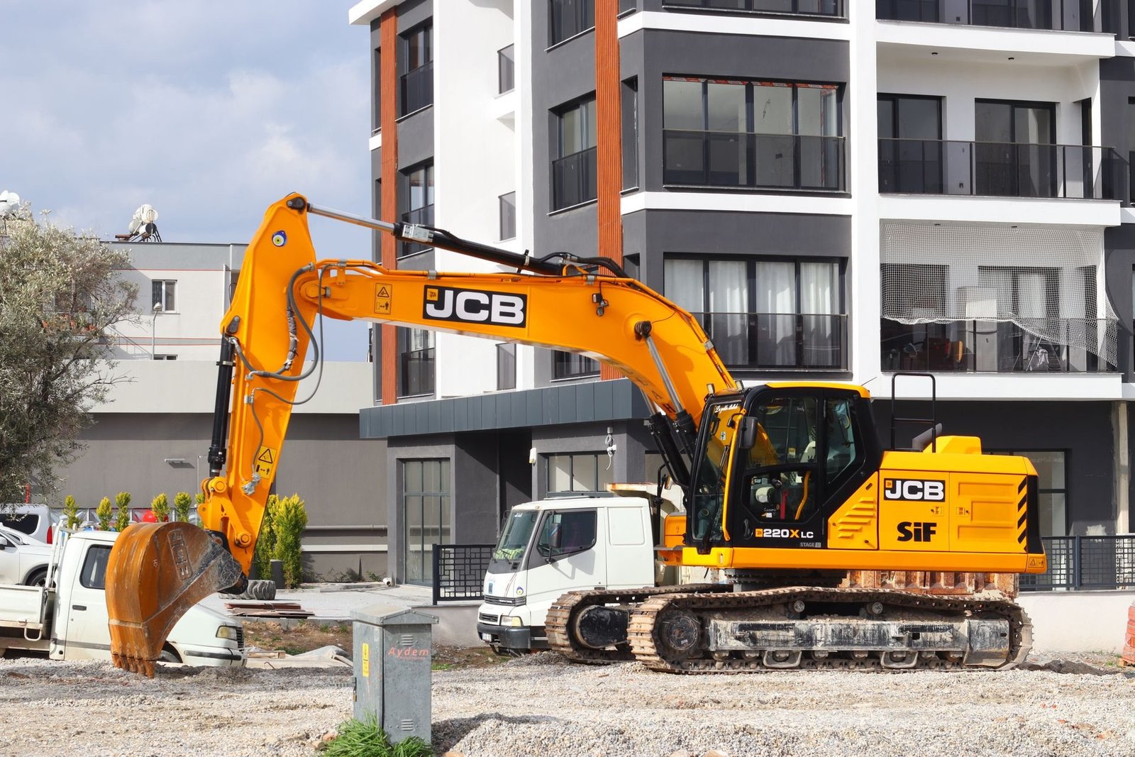 Earthmoving machinery on site